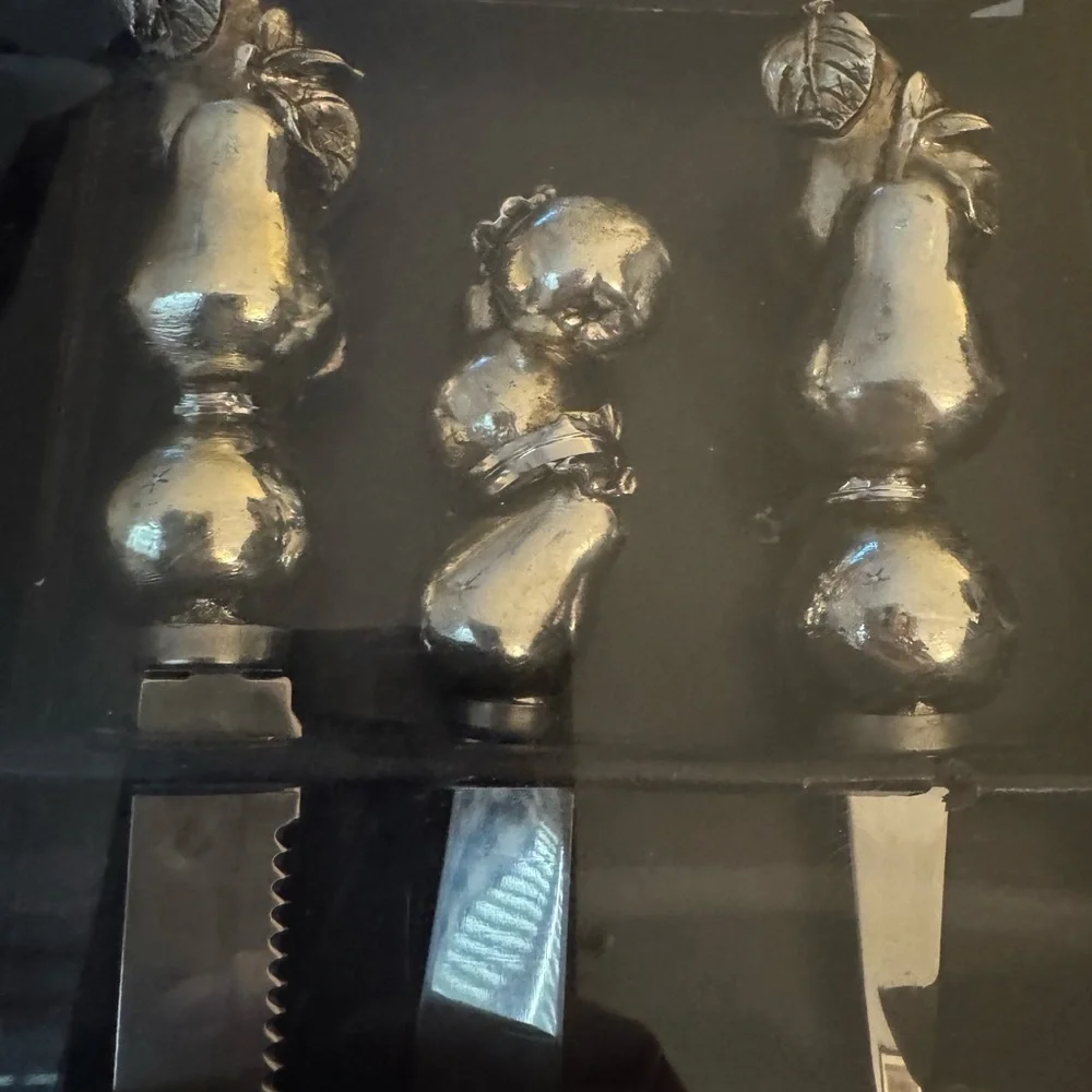 Boston Warehouse Dellarobbia 3pc Cheese Serving Set Stainless Steel